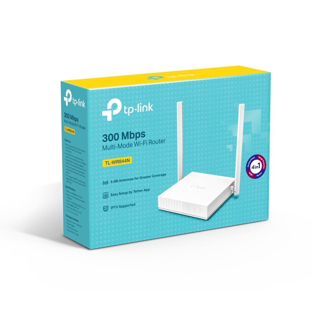 Router TP-Link TL-WR844N / 300 Mbps / Two antennas / Multi-Mode 4 in 1 / IPv6 / I bardhë 2