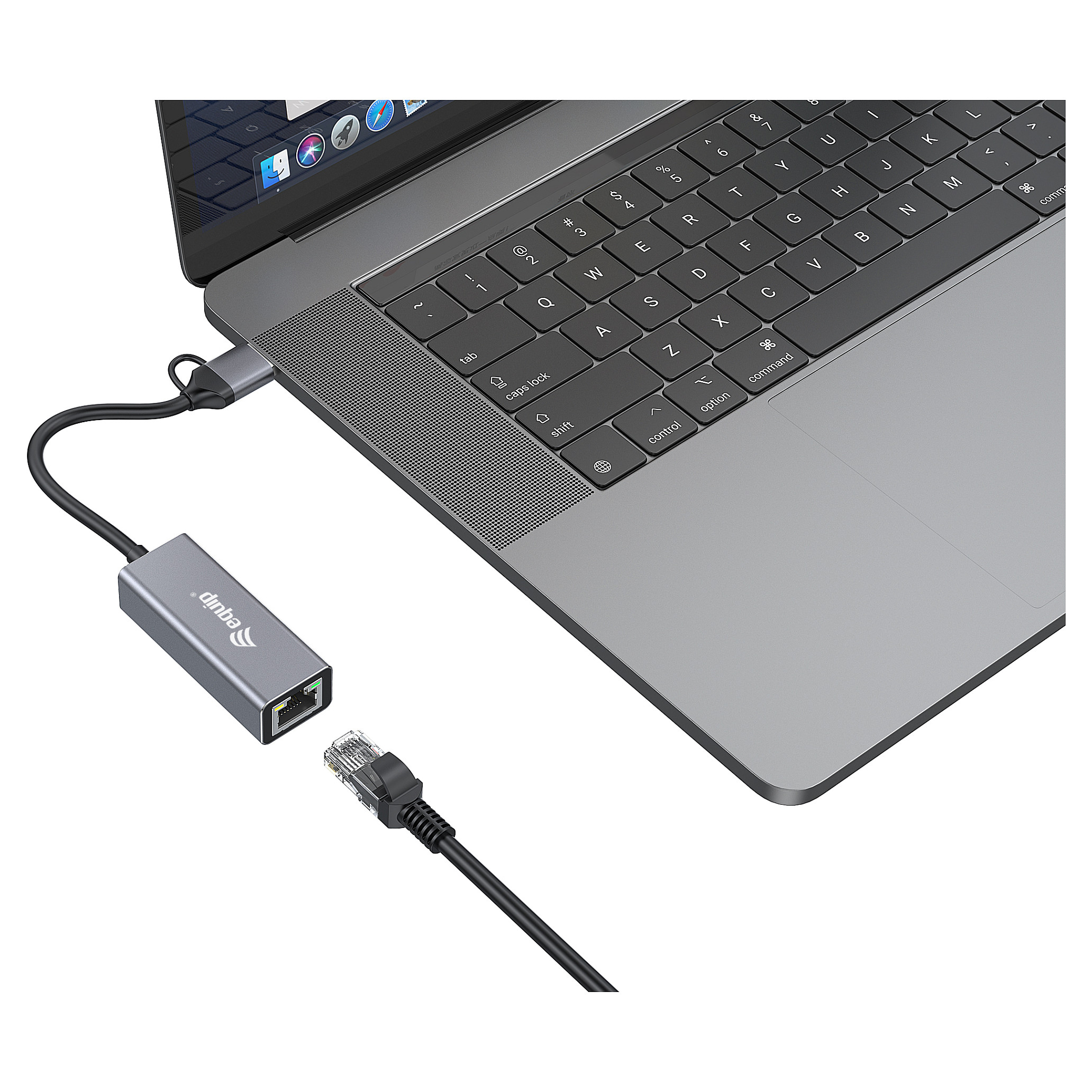 Adapter USB-C / Equip / LAN 2.5Gbps + USB-A - Gri thumbnail 4