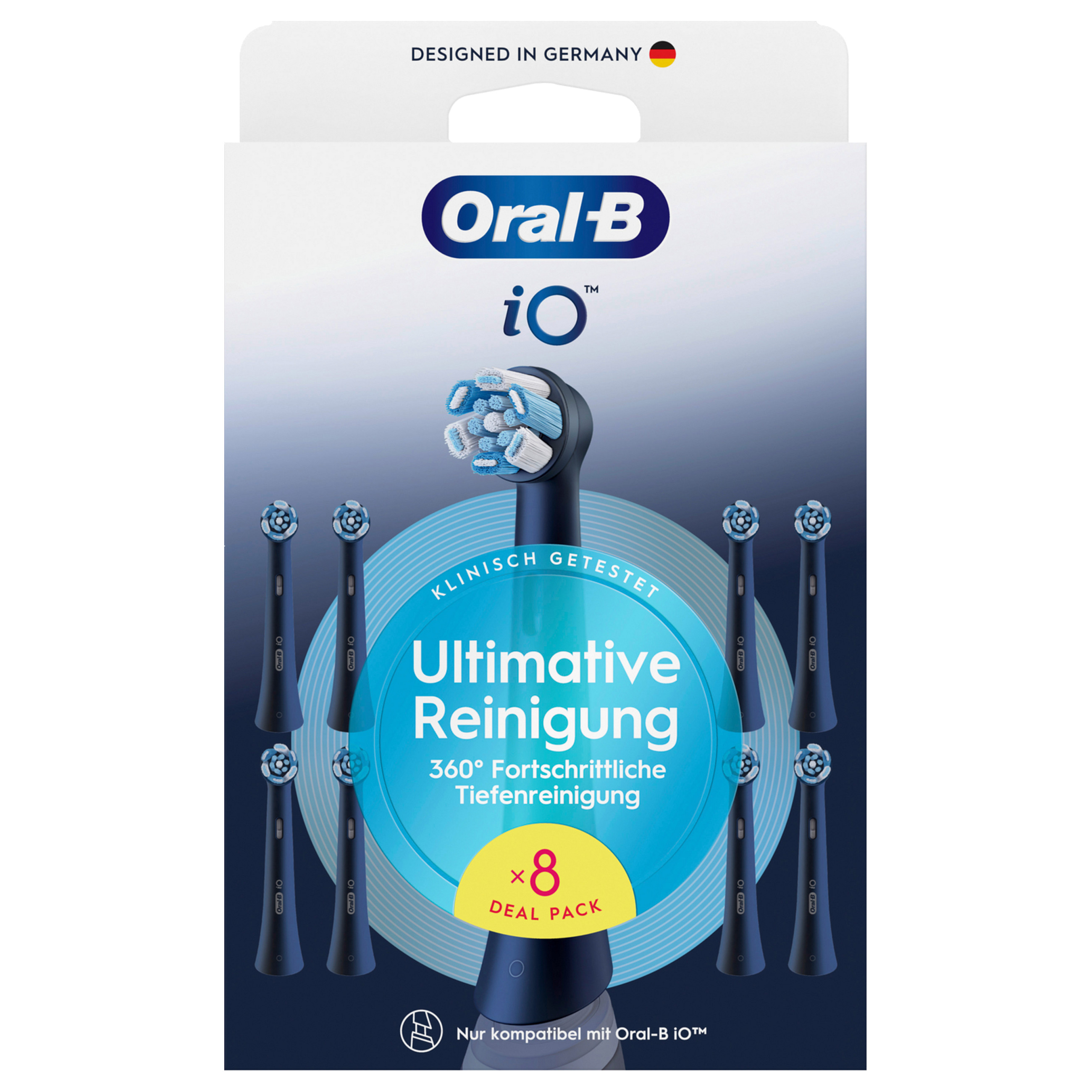 Koka zëvendësuese Oral-B iO Ultimate Clean, 8 copë - Zezë 2