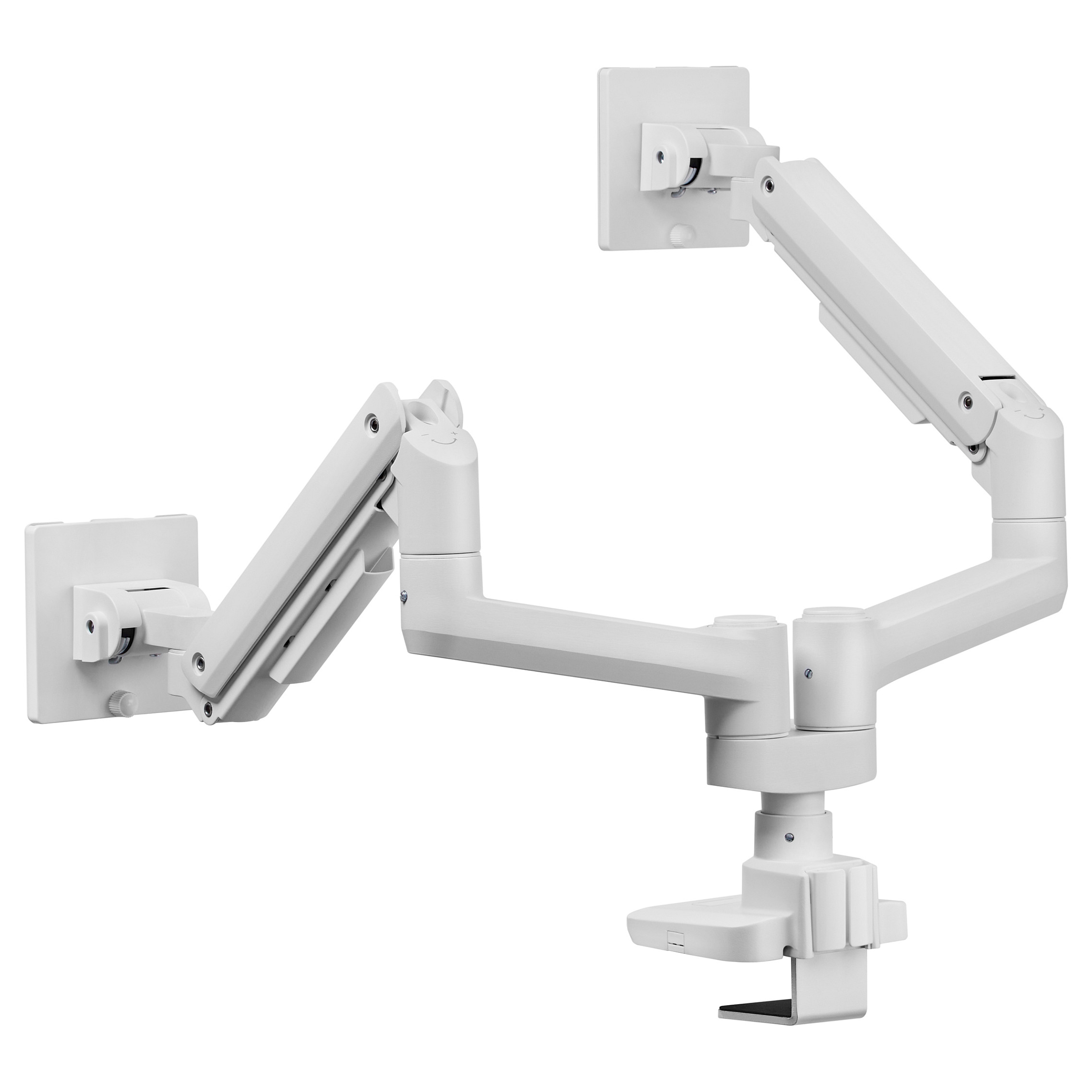 Mbajtëse për Monitor Equip 650183 / 2 Monitorë / 17–35" / deri 20kg për Monitor / VESA 75x75 & 100x100 / Gas Spring / Rotacion 360° - Bardhë 3
