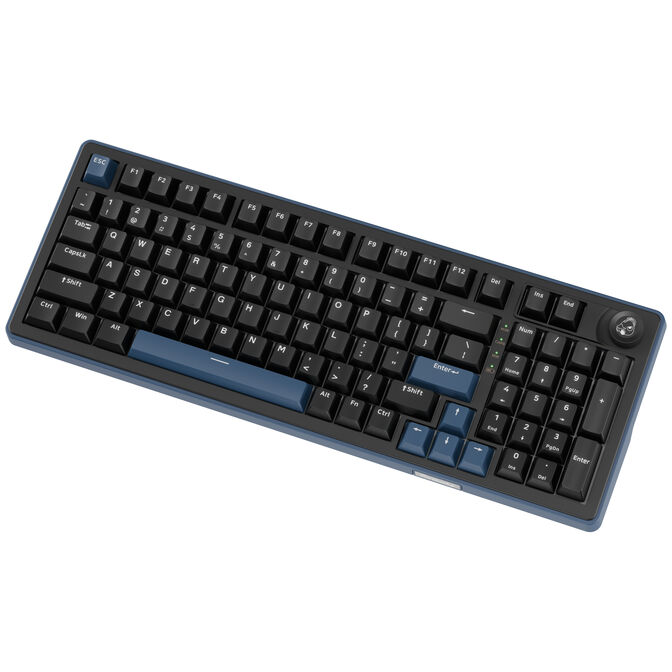 Tastierë Gaming Ducky OK-M 98 / 98% / Mekanike / KTT Baby Blue / Hot-Swap / Wired&Wireless / RGB / USB-C / Bluetooth + 2.4 GHz - Zezë 4