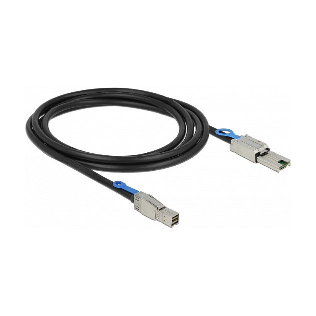 Kabllo SAS DeLOCK 83572, Mini SAS HD SFF-8644 në Mini SAS SFF-8088, 2m, 6 Gbit/s – Zezë 2