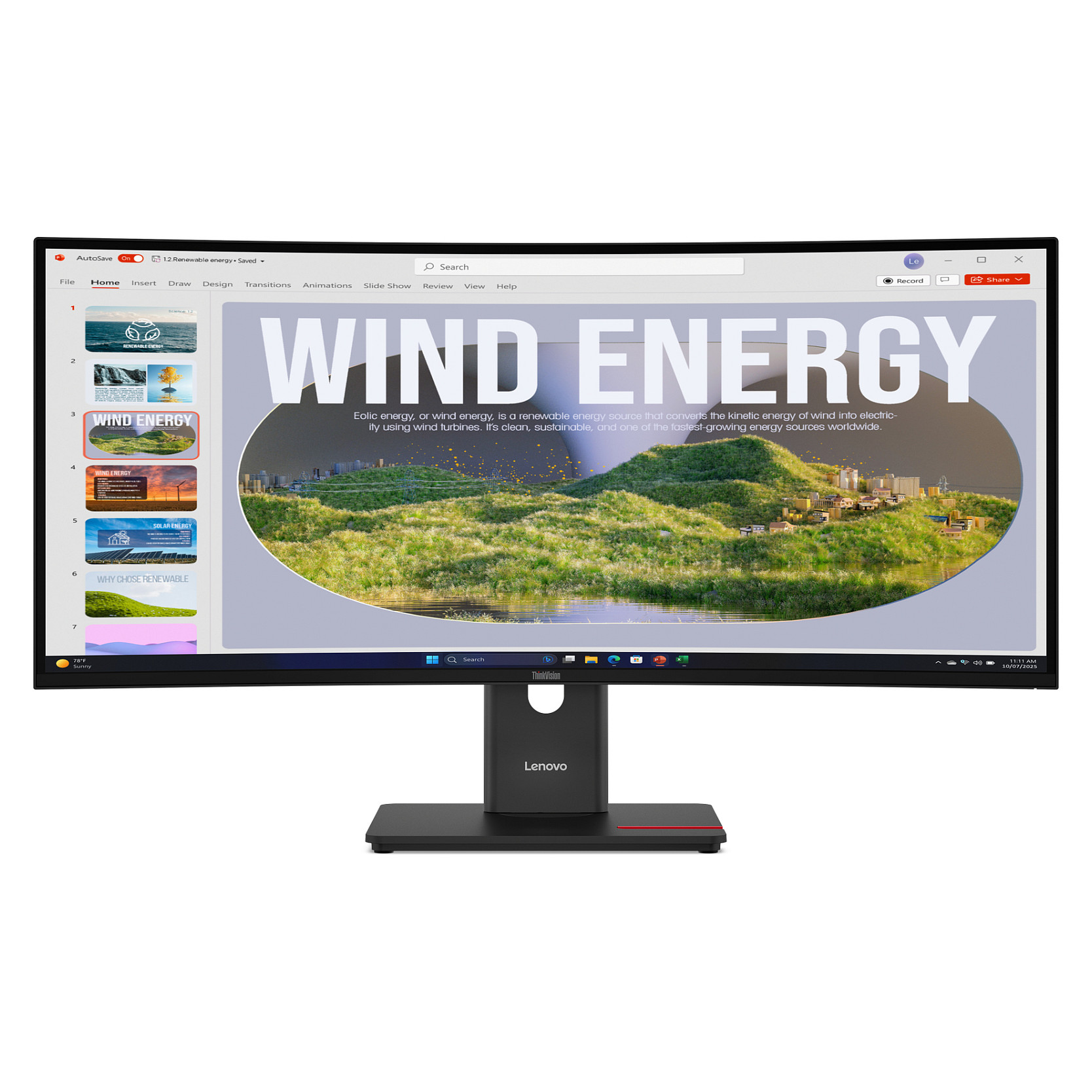 Monitor LENOVO ThinkVision T34WD‑40 / 34"/ UltraWide Quad HD VA / Curved / LED / 120Hz / 6ms / DisplayPort + HDMI + USB – Zezë