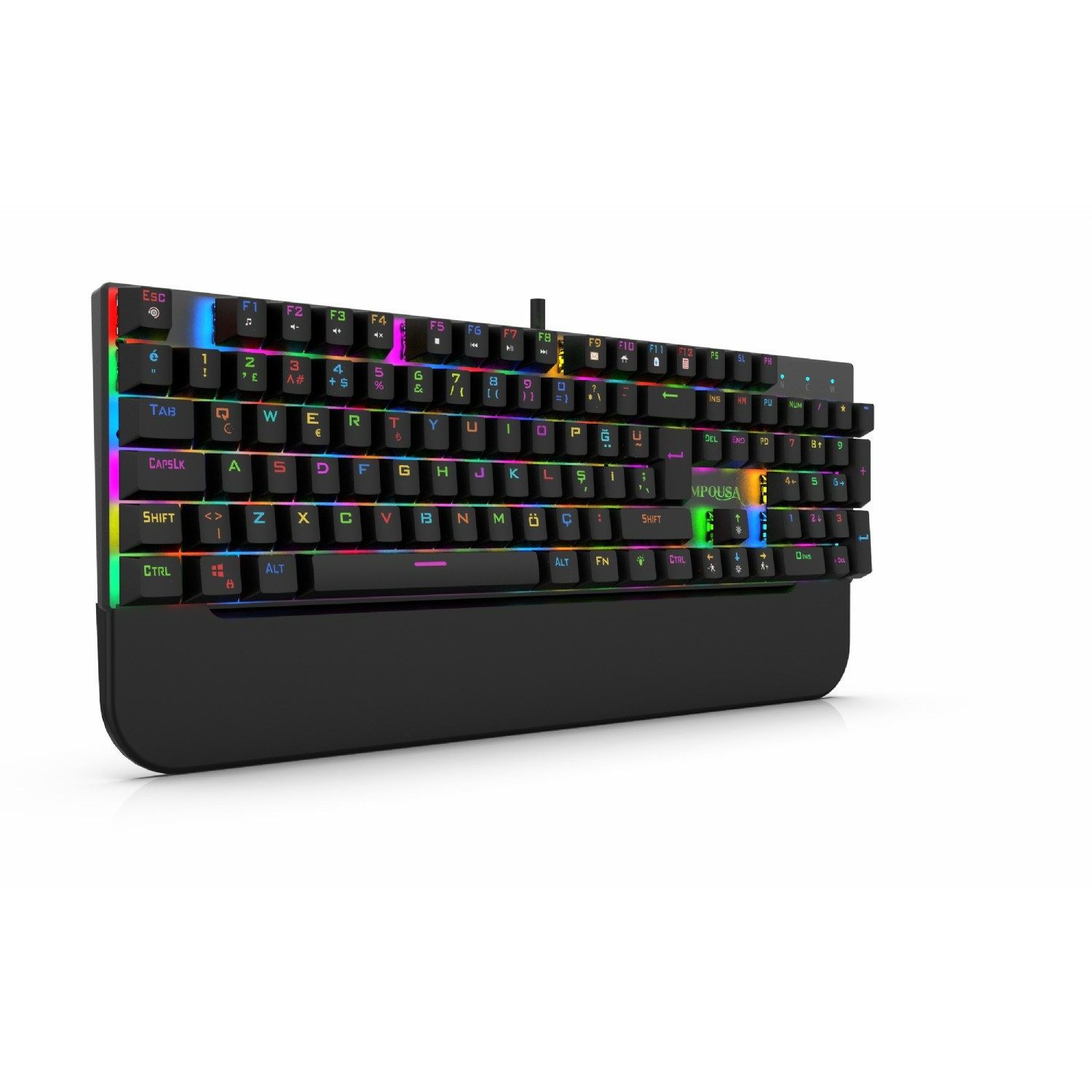 Tastierë Gaming INCA IKG-443 Empousa 100% / Mekanike / Red Switch / RGB / USB / 12 Multimedia Keys - Zezë 2