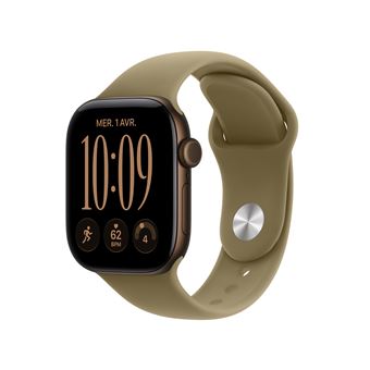 Apple Watch Series 12, 42mm, GPS, Dark Bronze Aluminium, Olive Sport Band - S/M