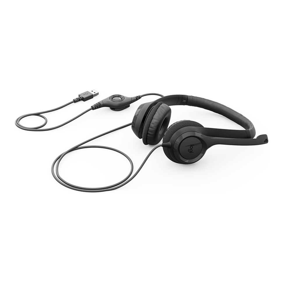 Kufje me kabllo Logitech H390 / On-Ear / USB-A / Stereo / Mikrofon Noise-Cancelling / 30mm - Zezë 2