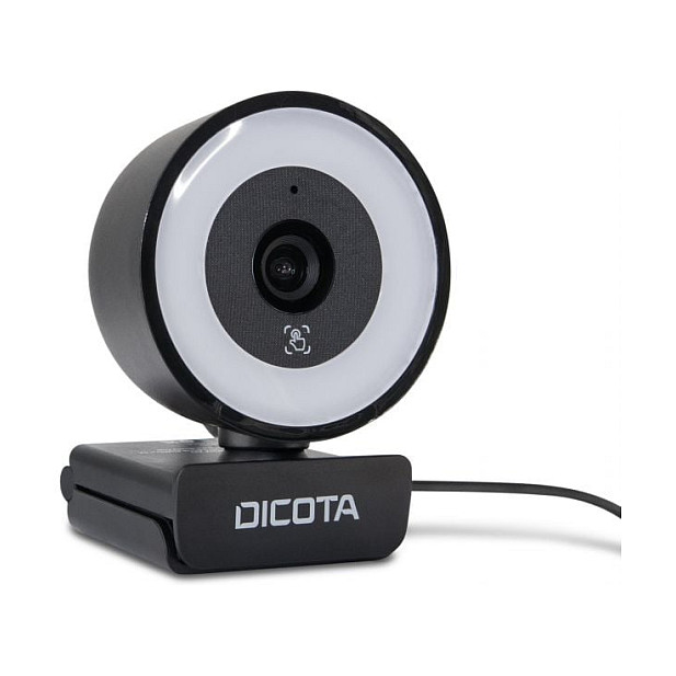 Webcam DICOTA D32066, 5MP, 30 fps, USB-A, Autofokus, Mikrofon i Dyfishtë, Ringlight 3 Nivele - Zezë 2