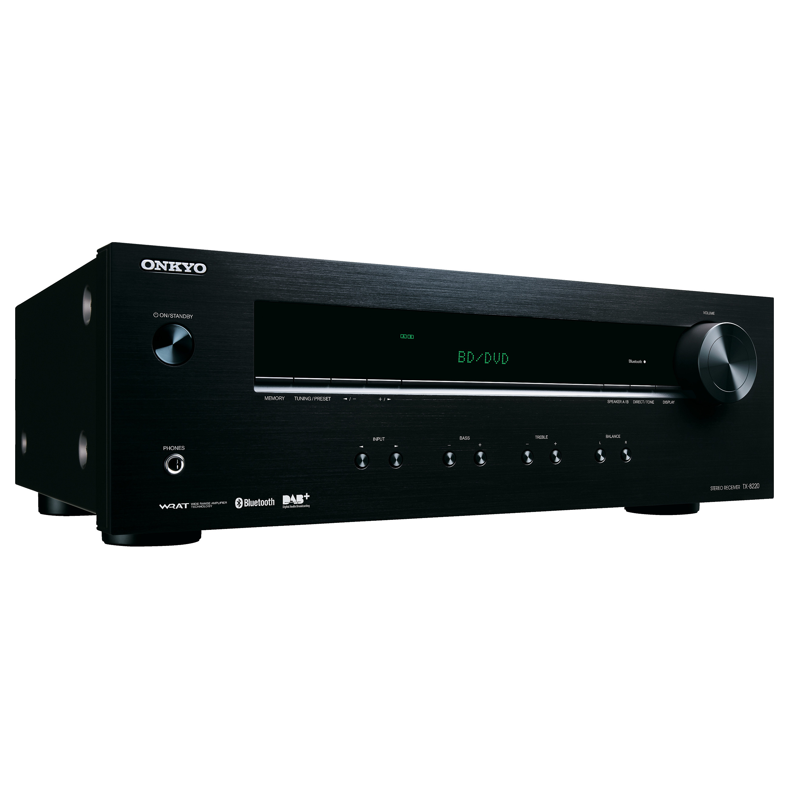 Marrës stereo Onkyo TX-8220, 2 × 45 W në 8 Ω, DAB+, FM/RDS, Bluetooth 4.1, hyrje optike dhe koaksiale, hyrje Phono MM, dalje për subwoofer - Zezë 3