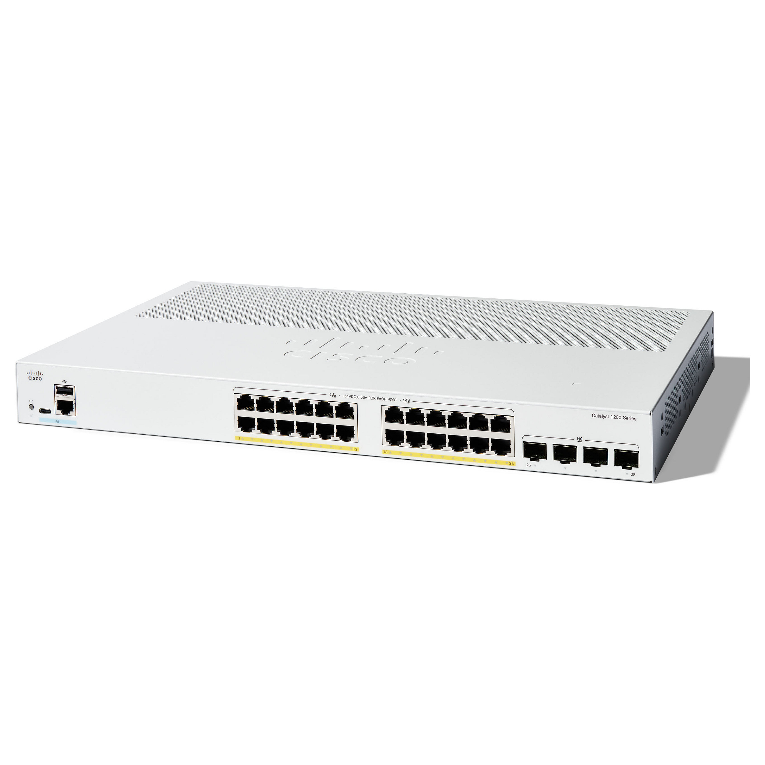 Cisco Catalyst C1200-24P-4G Smart Managed 24-Port Gigabit PoE+ Switch me 4x SFP Uplink Rackmount 195W