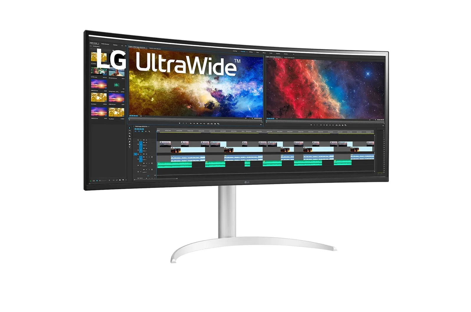 Monitor LG UltraWide 38BQ85C-W, 37.5", UWQHD+ IPS Curved, 75Hz, 5ms, 2x HDMI+DP+USB-C+USB - Bardhë/Argjend 2