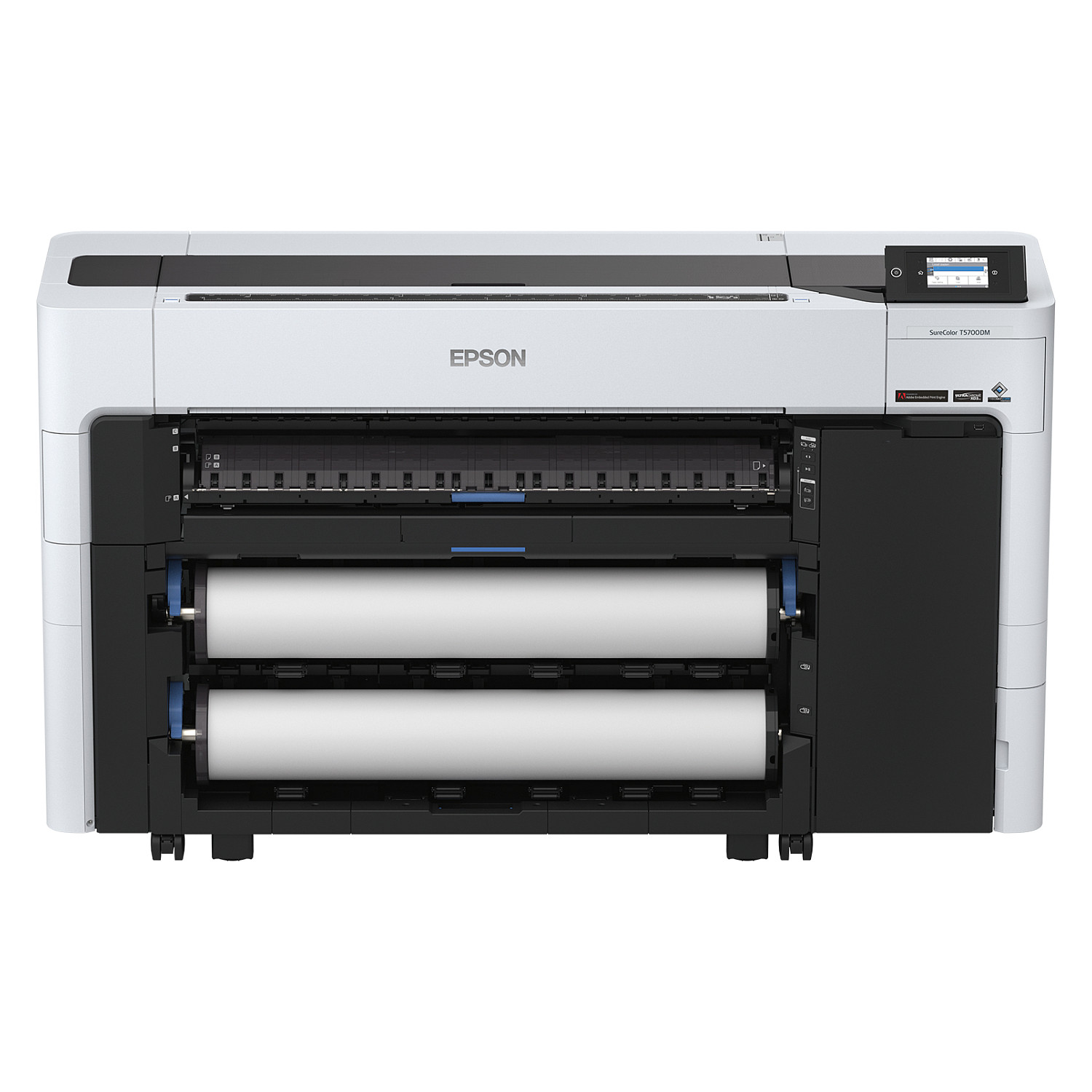 Printer plotter Epson SureColor SC-T5700D, 36 inç, A0, inkjet, 2400 × 1200 dpi, 6 ngjyra, dy rrotulla, Adobe PostScript 3, USB, Ethernet, Wi-Fi