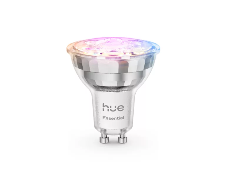 Dritë e Mençur Philips Hue Essential GU10, 345lm, 4.7W, 2200–6500K, Bluetooth + Zigbee - Bardhë