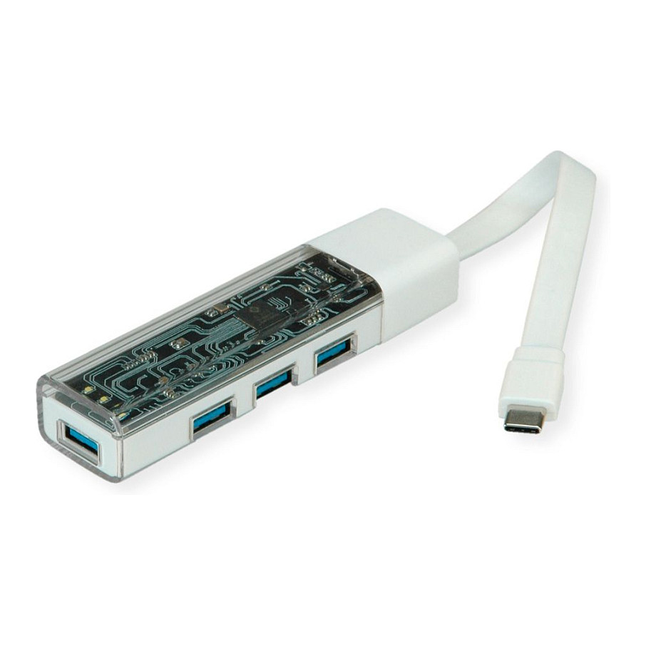 Kabllo USB ROLINE 14.02.5062 interface hub / 0.12 m – Bardhë 7
