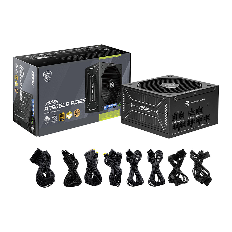 Furnizues Energjie 750W MSI MAG A750GLS PCIE5 / 80+ Gold thumbnail 5