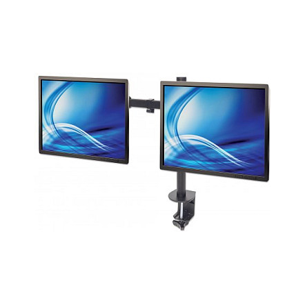 Mbajtëse për Monitor Manhattan 461528 , 2 Monitorë , 13–32" , deri 8kg për monitor , VESA 75x75 & 100x100 - Zezë 3