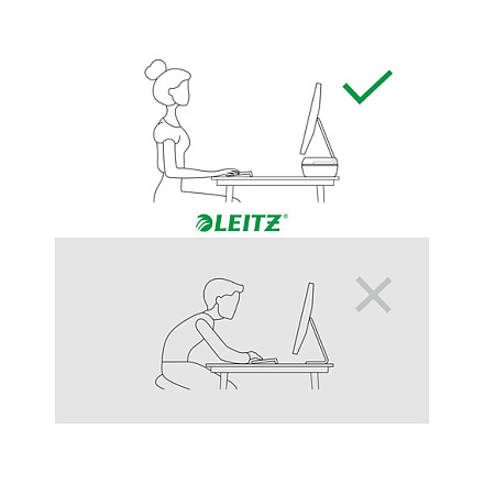Mbajtëse për Monitor Leitz Ergo 65040089, 1 Monitor, Deri në 27", 2 Nivele të Lartësisë, 55 mm dhe 77 mm – Gri e Errët 3