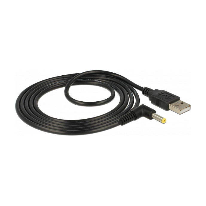 Kabllo për Furnizim me Energji DeLOCK 85544, USB Type-A mashkull në DC 4,0 × 1,7 mm mashkull, konektor 90°, 1,5 m - Zezë 2
