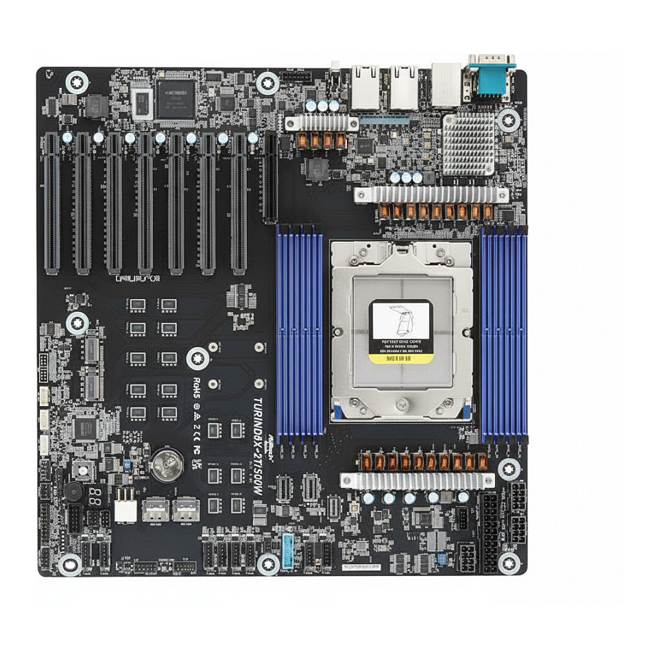 Pllakë Amë Server ASRock TurinD8X-2T/500W EEB / SP5 / DDR5