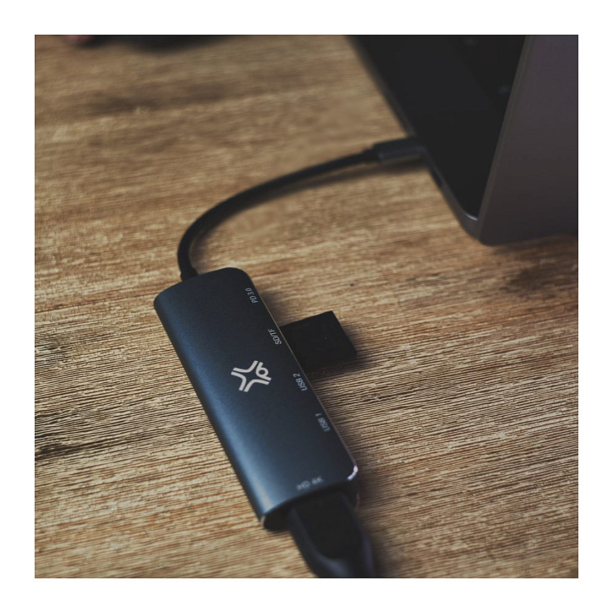 Hub USB-C XtremeMac XWH-HUB6-13, 6-port, HDMI 4K, USB-A 3.0, USB-A 2.0, SD/microSD, USB-C PD - Hiri 5
