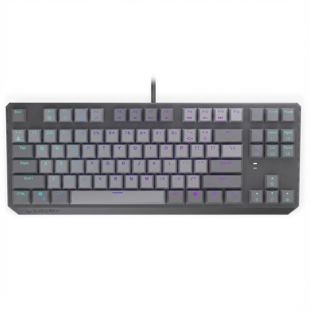 Tastierë Gaming ENDORFY Thock V2 75% / Wired & Wireless / DE / Mekanike / Yellow Switches / ARGB / Hot-Swap - Gri 6