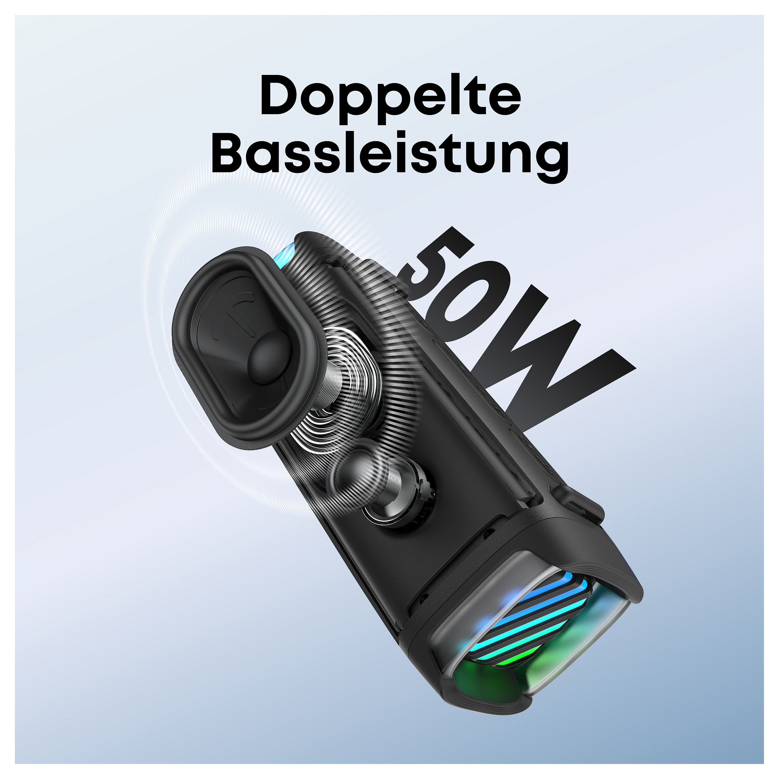 Altoparlant Anker Soundcore Boom 3i, 50W, Bluetooth 5.3, IP68, TWS, RGB - Zezë 4