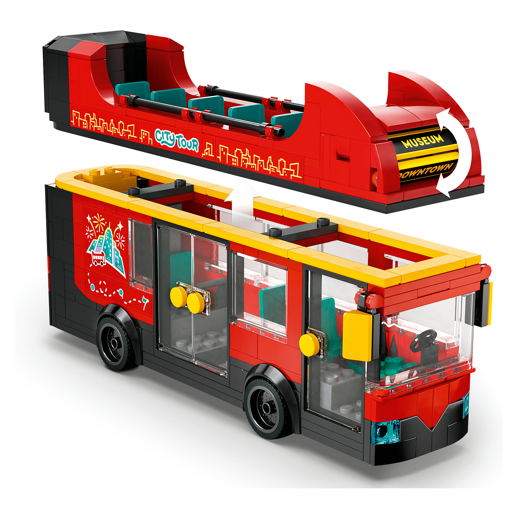 LEGO City Red Double-Decker Sightseeing Bus thumbnail 3