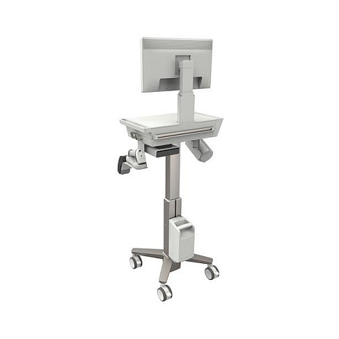 Karrocë për Monitor Ergotron CareFit Slim 2.0, 21"–27", 9.1kg, VESA 75×75mm/100×100mm, Lartësi 74–119cm - Bardhë/Hiri 2