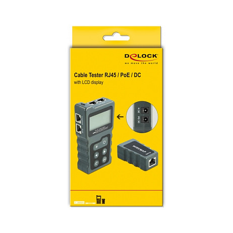DeLOCK RJ45 LCD Cable Tester PoE DC Ethernet Network Cable Tester with Display thumbnail 6