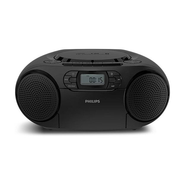 Radio me CD Philips TAZ2200/10, CD, Kasetofon, FM, Bluetooth 6.0, USB-A, AUX 3.5mm, 3W RMS - Zezë