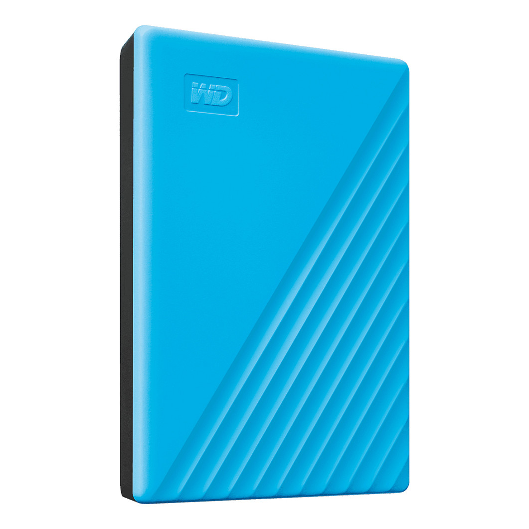 External HDD WD My Passport, 2TB, 2.5″, USB 3.2 Gen 1, deri në 5 Gbit/s, Enkriptim AES 256-bit – Blue 3