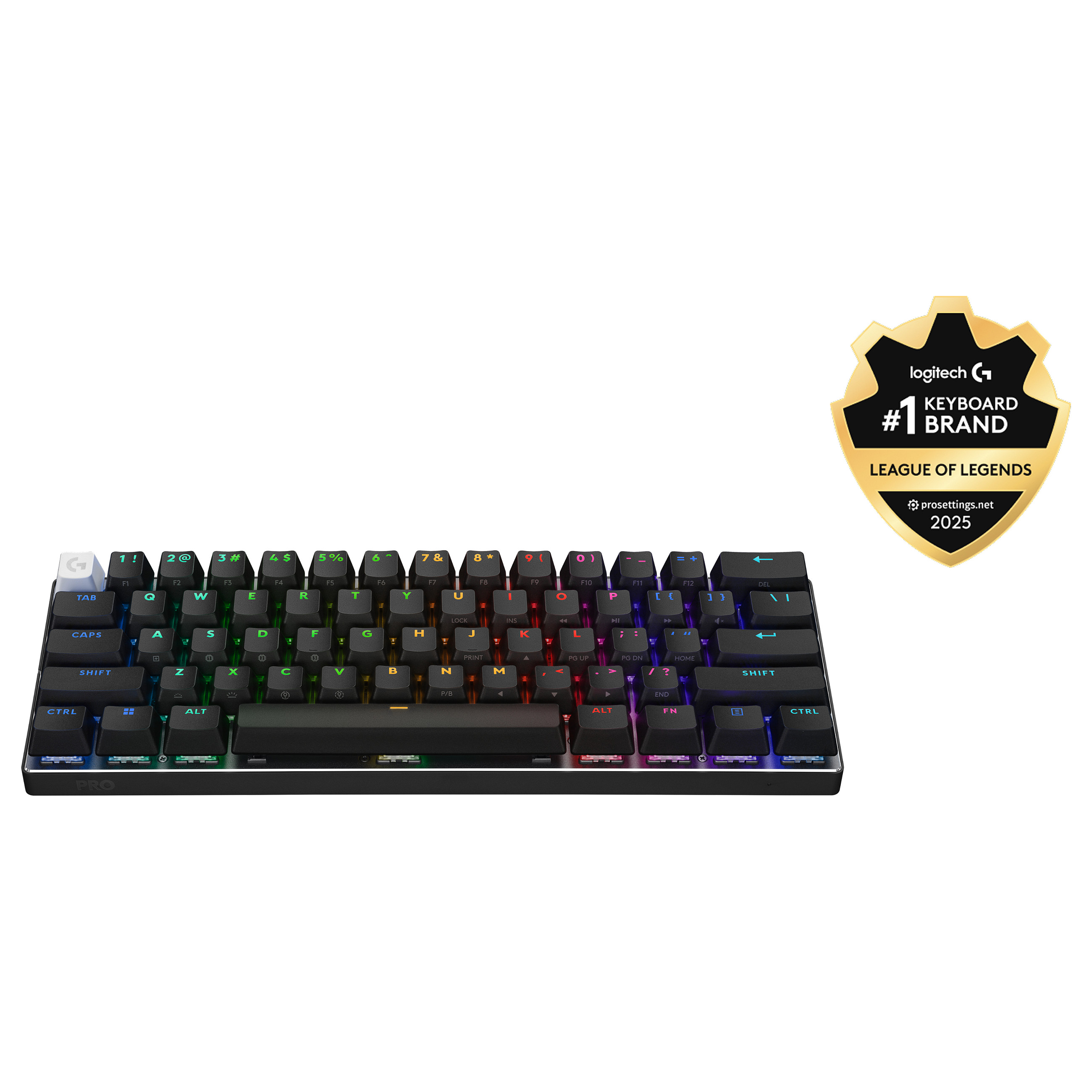 Tastierë Gaming Logitech G PRO X 60 LIGHTSPEED, Wireless, Mekanike, AZERTY Frëngjisht, 60%, GX Optical Tactile, RGB - Zezë 8