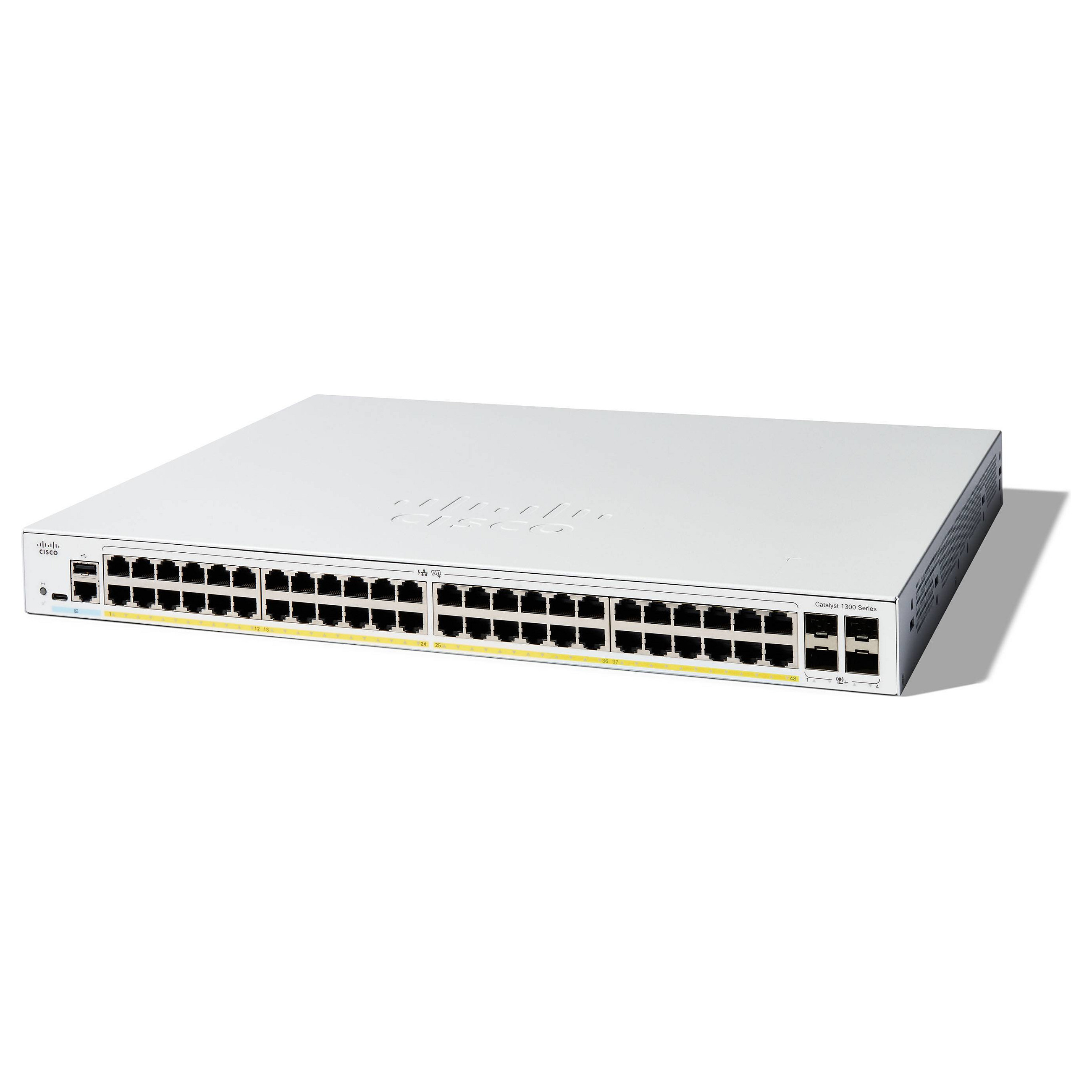 Cisco Catalyst 1300 C1300-48P-4X Managed Switch | 48x Gigabit PoE+ | 4x 10G SFP+ | 370W PoE
