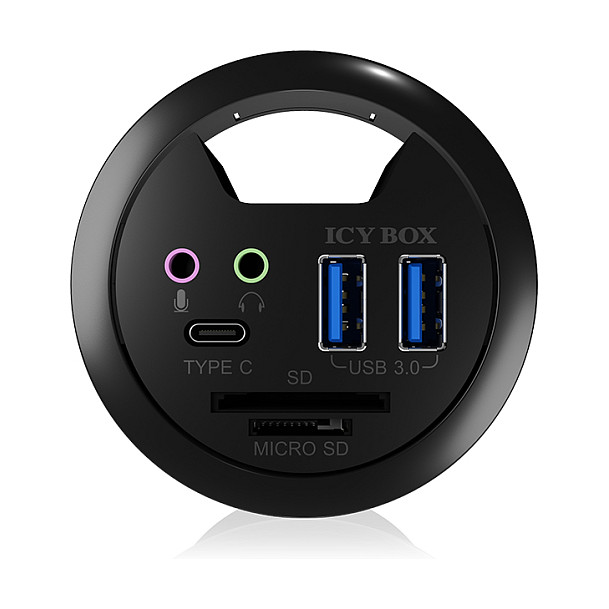 HUB ICY BOX Desktop / 2 Card Readers / Audio In/Out / Charging Function / LED thumbnail 5