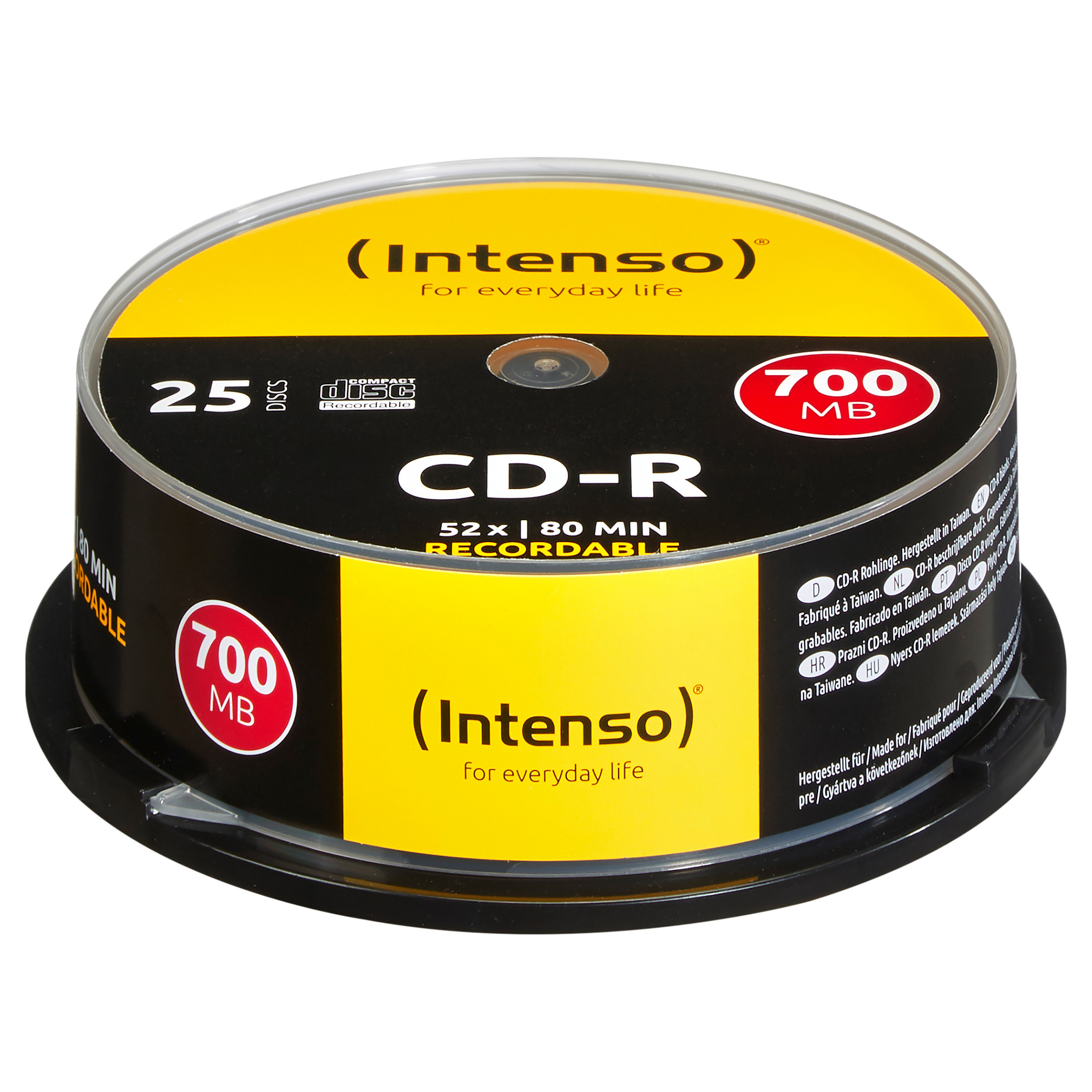 Disk CD-R Intenso, 700 MB, 52x, Paketim me 25 Copë