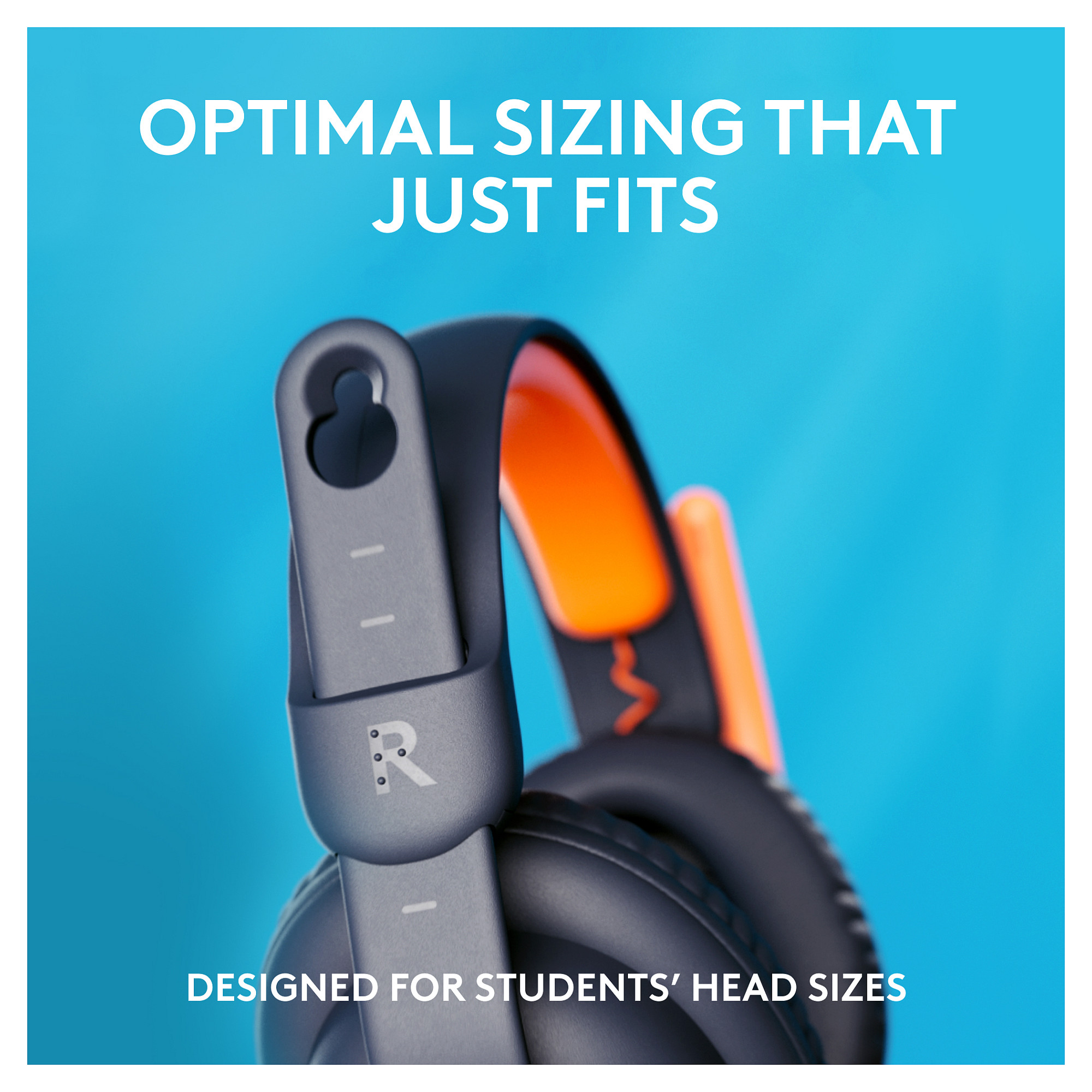 Kufje me Kabllo Logitech LEARN CLASSIC - Blu/Portokalli thumbnail 6