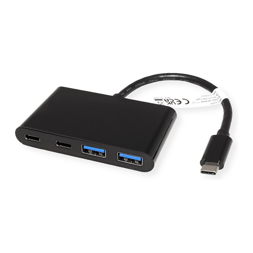 Hub VALUE 14.99.5041 / 2x USB-A + 2x USB-C / USB 3.2 / 4 Porta / 0.19m – Zezë 2