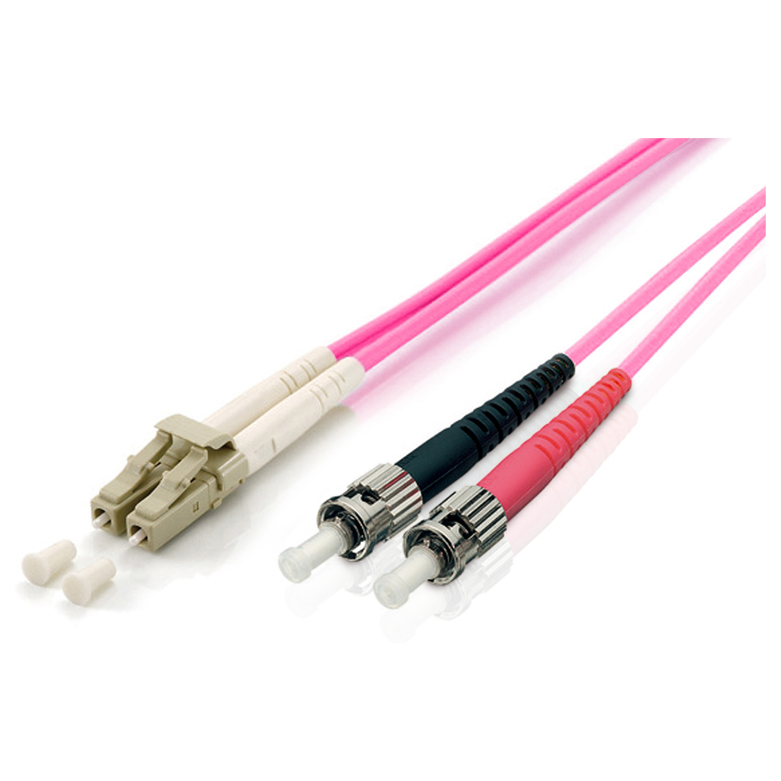 Kabllo për Rrjet Equip LWL Patch Cable LC–ST / 2.00m / Multimode Duplex OM4 / Rozë – Polybag