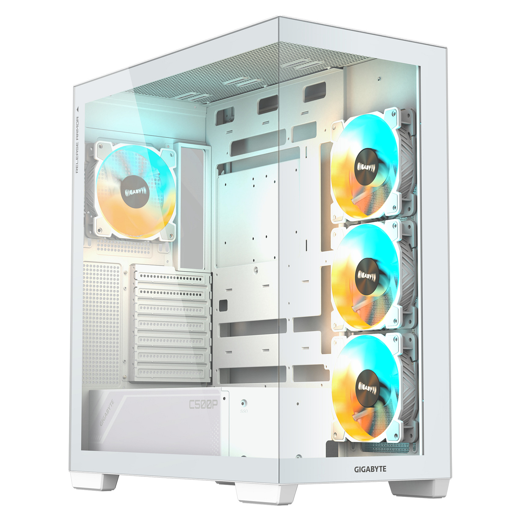Kasë Midi Tower GIGABYTE GB-C500PI ST RGB – Bardhë