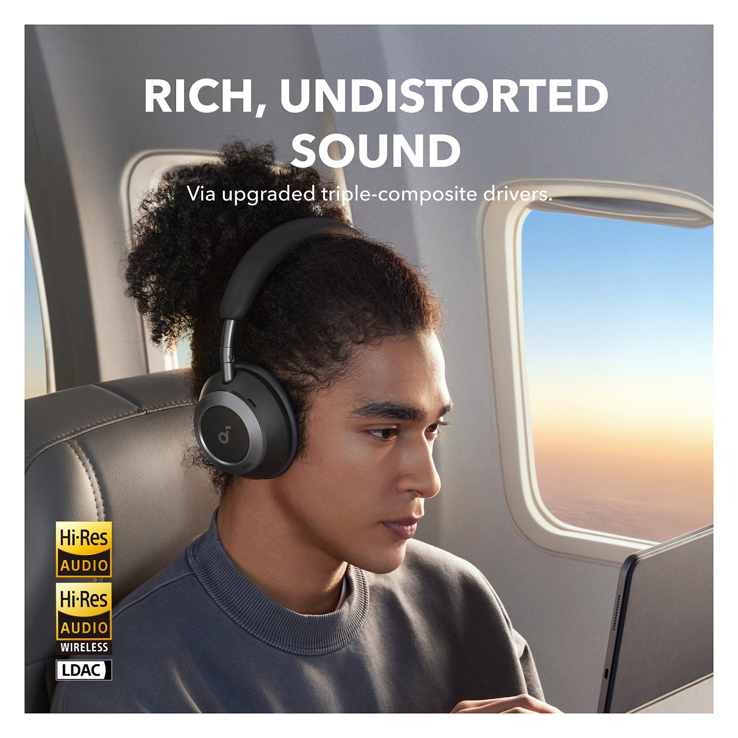 Kufje pa Kabllo Soundcore Space One Pro, Over-Ear, Bluetooth 5.3, ANC - Zezë 4