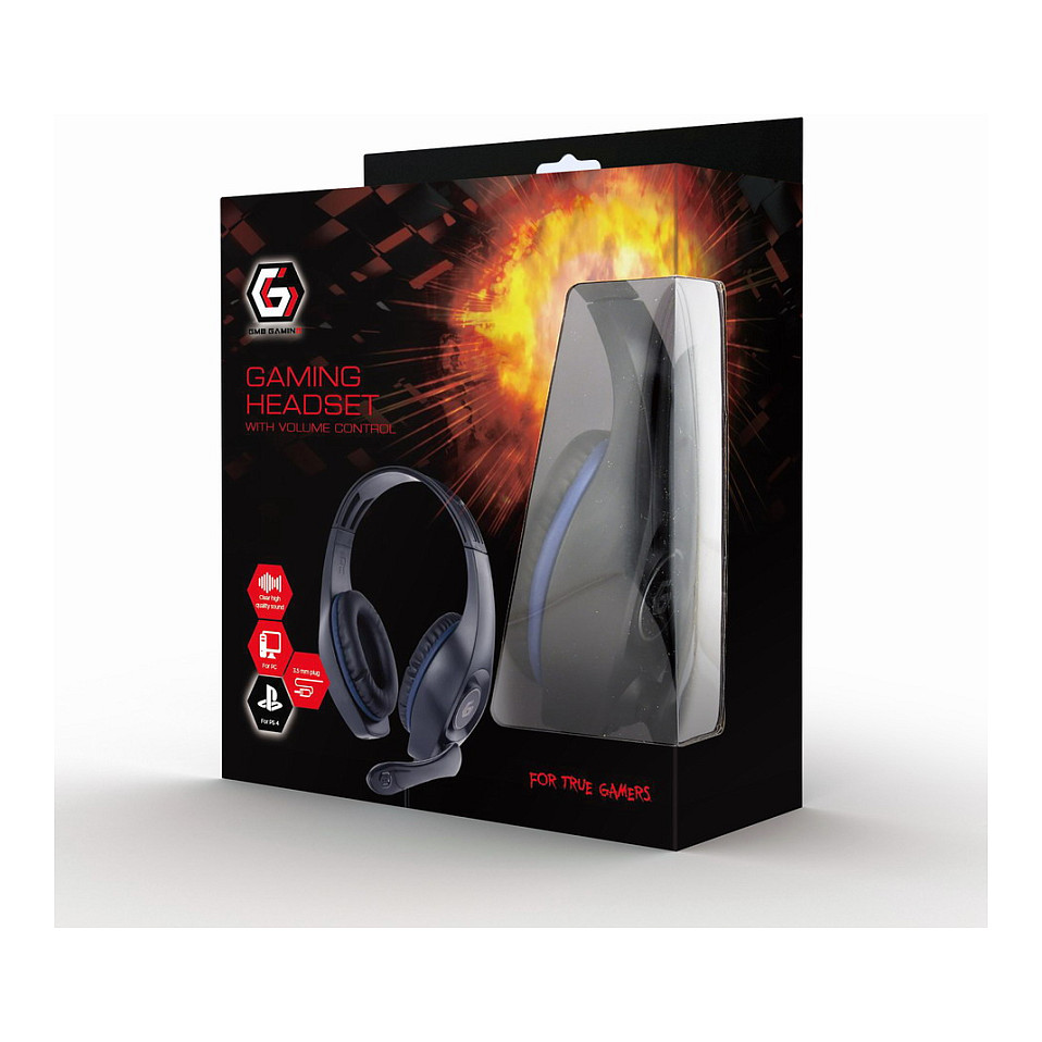 Kufje Gaming Gembird GHS-05-B / Wired / 3.5mm / Over-Ear - Zezë/Blu 4