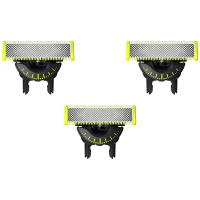 Teh zëvendësues për makinë rroje Philips OneBlade QP430/50 / 360 Blade / Anti-Friction / Dual Protection / Contour-Following / 3 Copë - Argjend/Gjelbër/Zezë 2