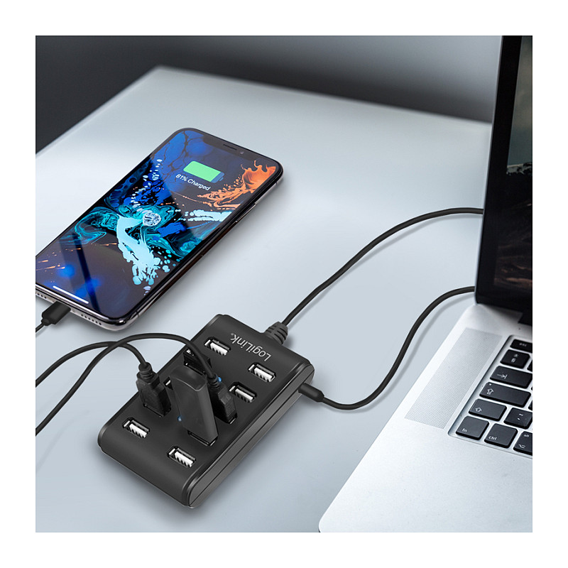HUB USB / 10‑Port / LogiLink / 3.5A Power thumbnail 4