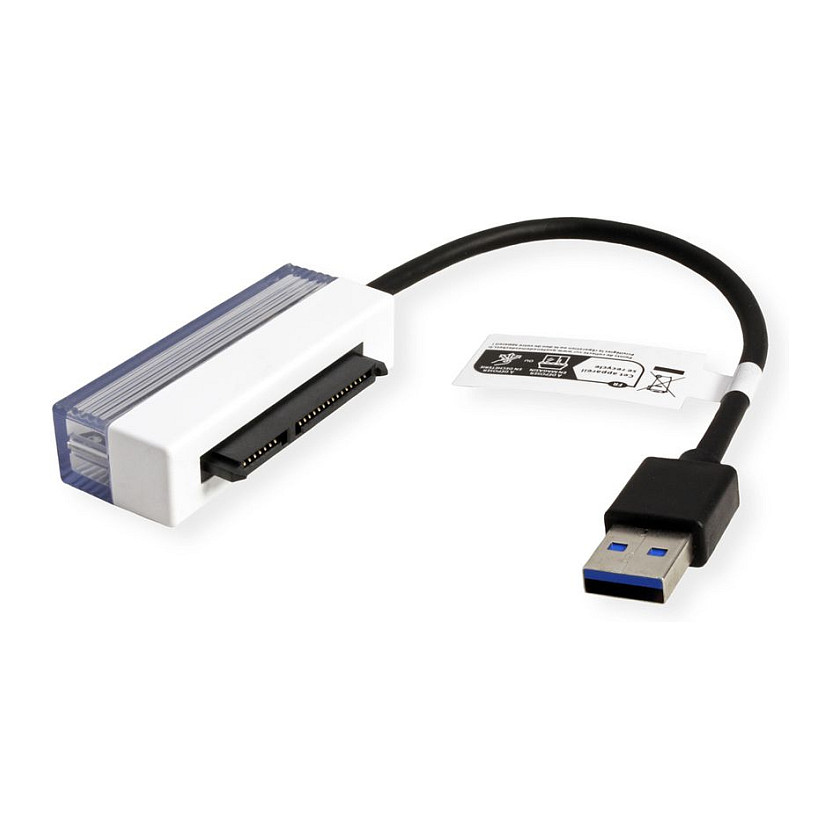 Adapter VALUE 12.99.1062, USB 3.2 Gen 1, USB-A Mashkull në SATA Femër, 6Gbps, 0,15m - Zezë 3