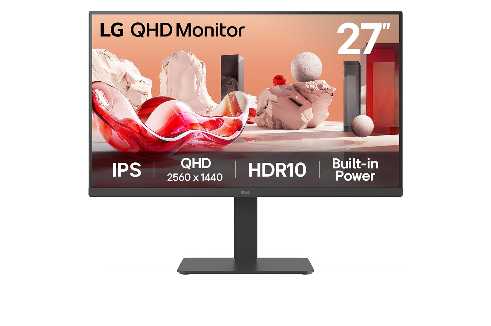Monitor LG 27BA45QB-B, 27", QHD IPS, 75Hz, 5ms, 2x HDMI+DP - Zezë
