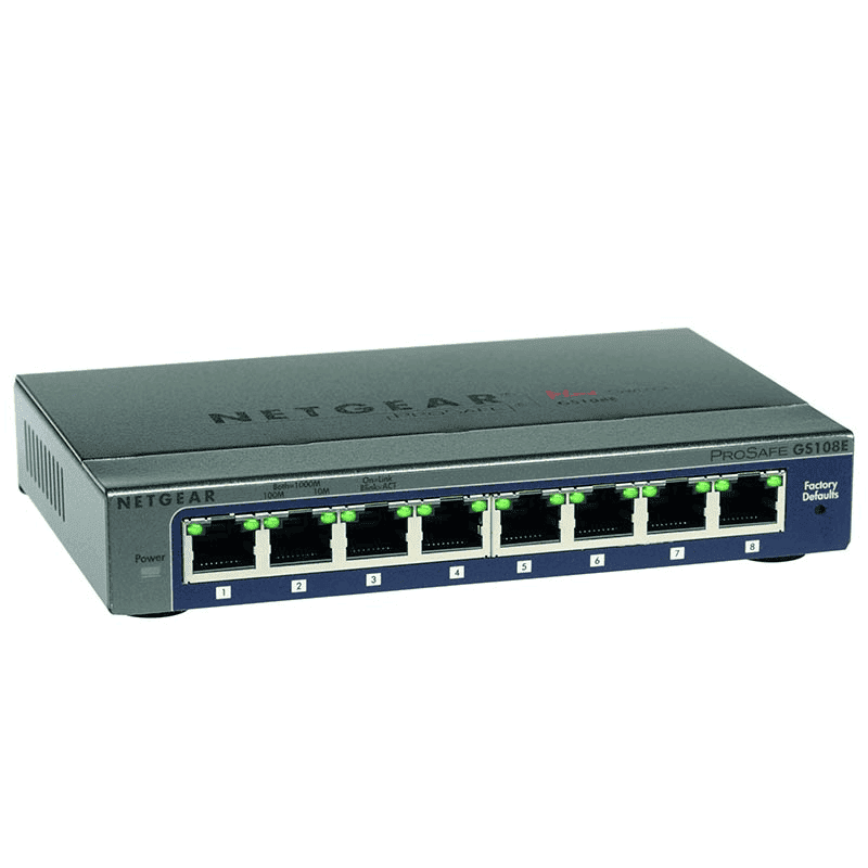 NETGEAR GS108GE 8-Port Gigabit Ethernet Unmanaged Switch – 8x RJ45 10/100/1000Mbps, Desktop, Fanless, Plug & Play 4