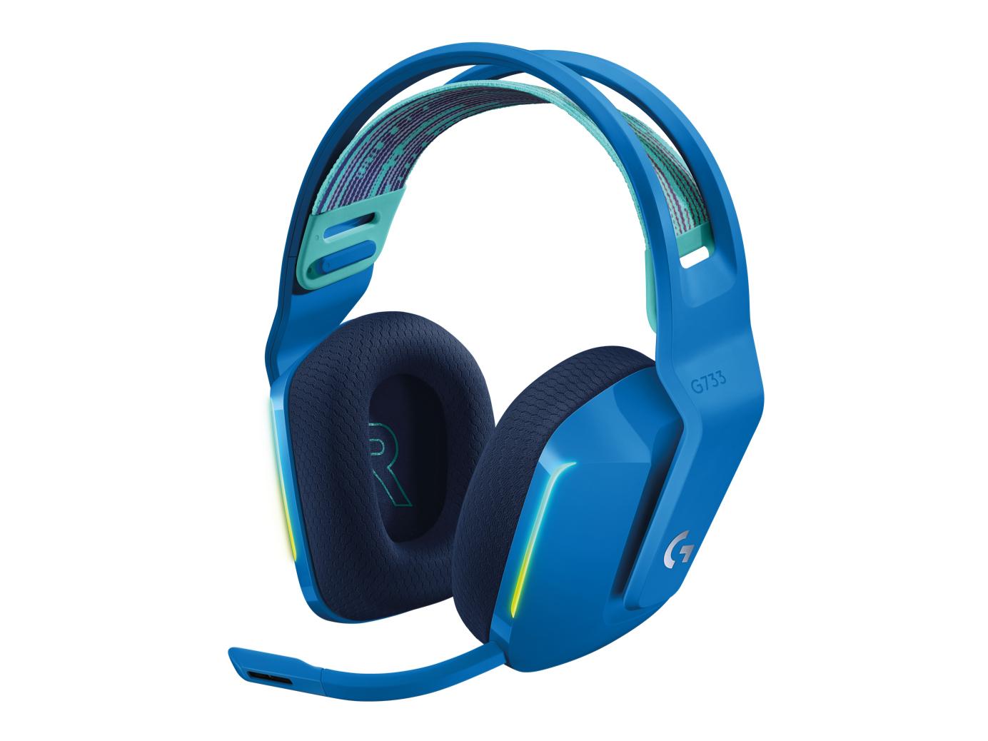 Kufje Gaming Logitech G733 LIGHTSPEED / 981-000943 / Wireless / PRO-G 40mm / BLUE VO!CE / LIGHTSYNC RGB – Blu