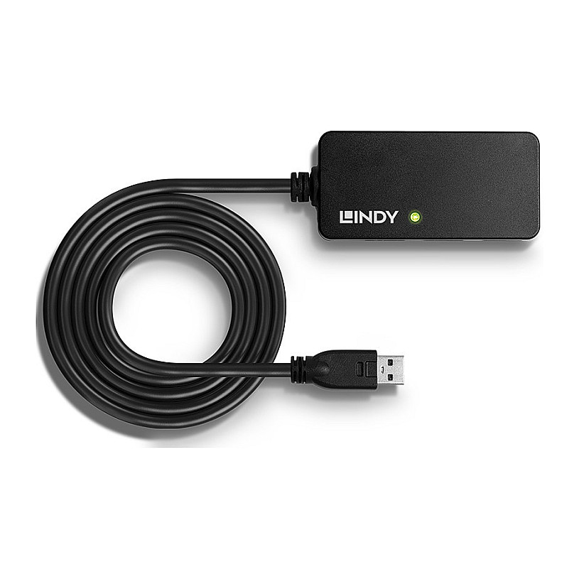 Hubs LINDY 43159, USB 3.0, 4x USB-A, Zgjatuese Aktive, 10m, 5Gbps - Zezë 3