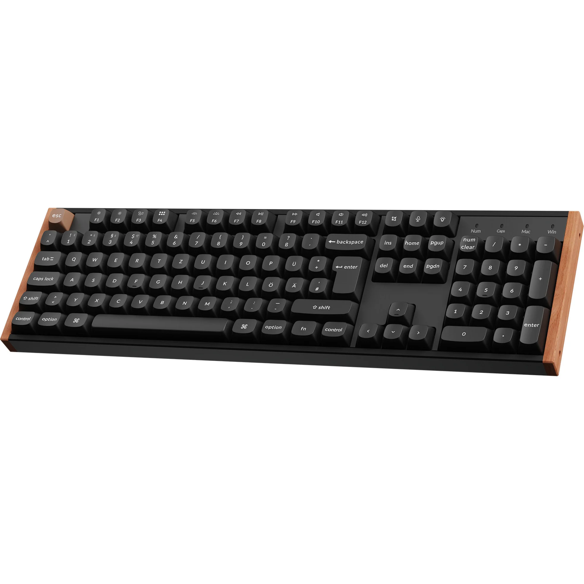 Tastierë Gaming Keychron K10 HE / Full-Size / Mekanike Hall Effect / Gateron Double-Rail Nebula / Hot-Swap / RGB / Wired&Wireless / USB-C / Bluetooth + 2.4 GHz / Gjerman - Zezë/Kafe 2