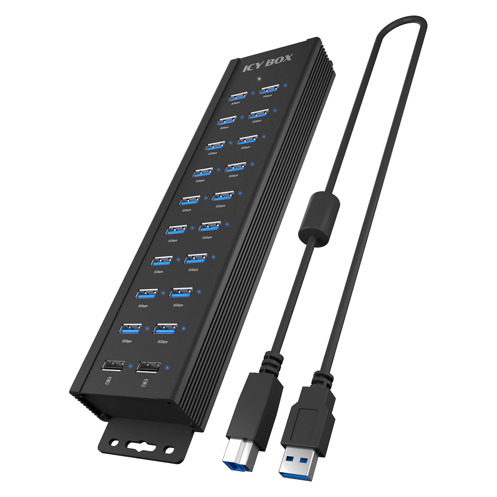 Hub ICY BOX IB-HUB1419-i3, 2x USB-A, 2x USB-C, SD, microSD, 20Gbps, 3.5" - Zezë 9
