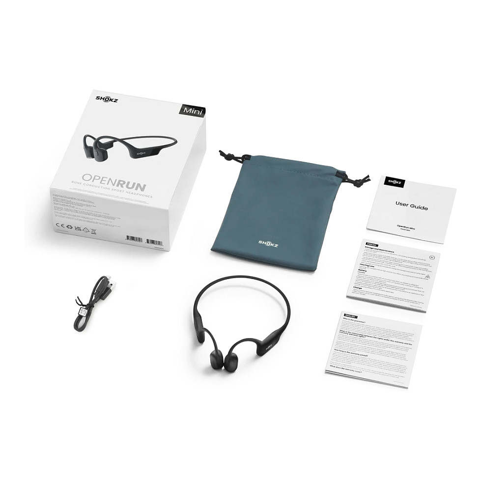 Kufje pa kabllo Shokz OpenRun Mini Black Bluetooth Wireless Bone Conduction Headset thumbnail 6